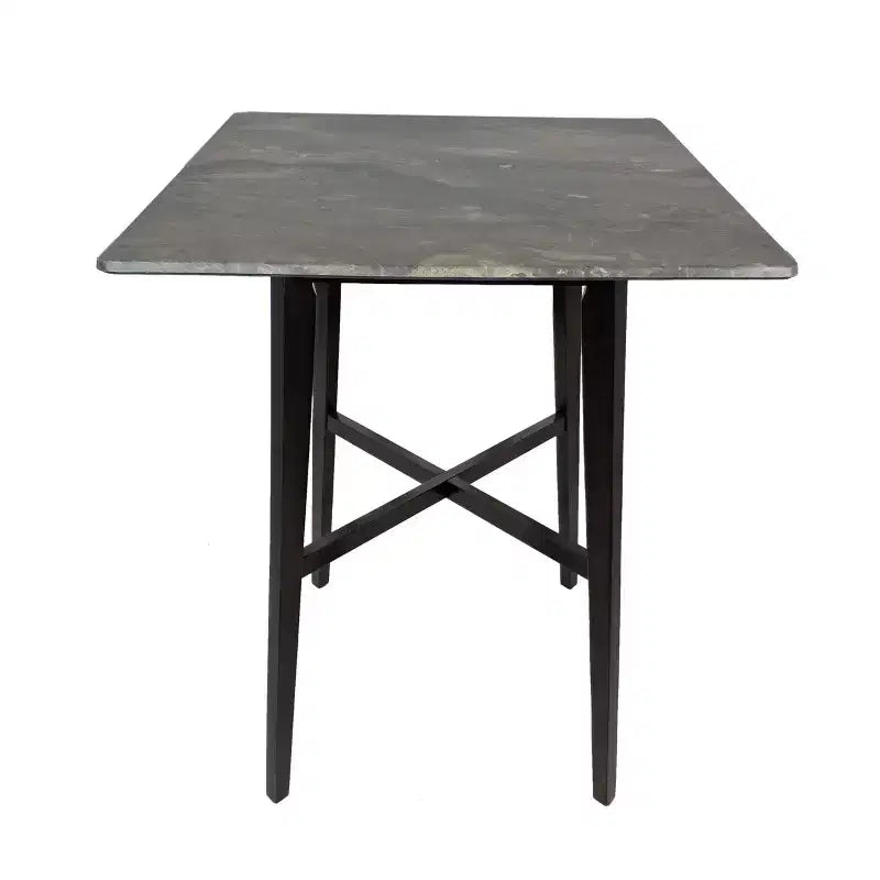 Table de salle à manger moderne avec pieds en bois d'hévéa