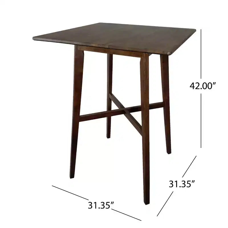 Table de salle à manger moderne avec pieds en bois d'hévéa
