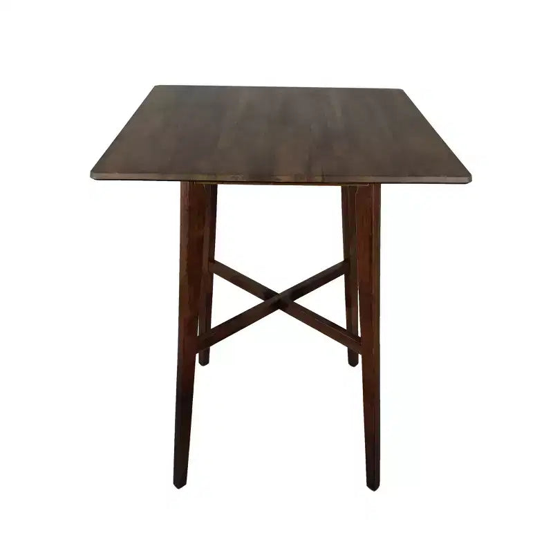 Table de salle à manger moderne avec pieds en bois d'hévéa