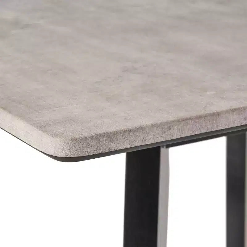 Table de salle à manger moderne avec pieds en bois d'hévéa