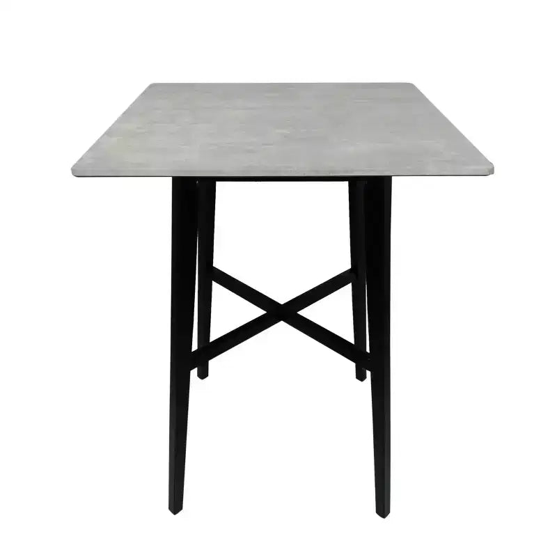 Table de salle à manger moderne avec pieds en bois d'hévéa