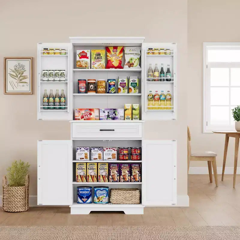 Meuble de cuisine garde-manger de 72'' de haut avec tiroir et étagères réglables