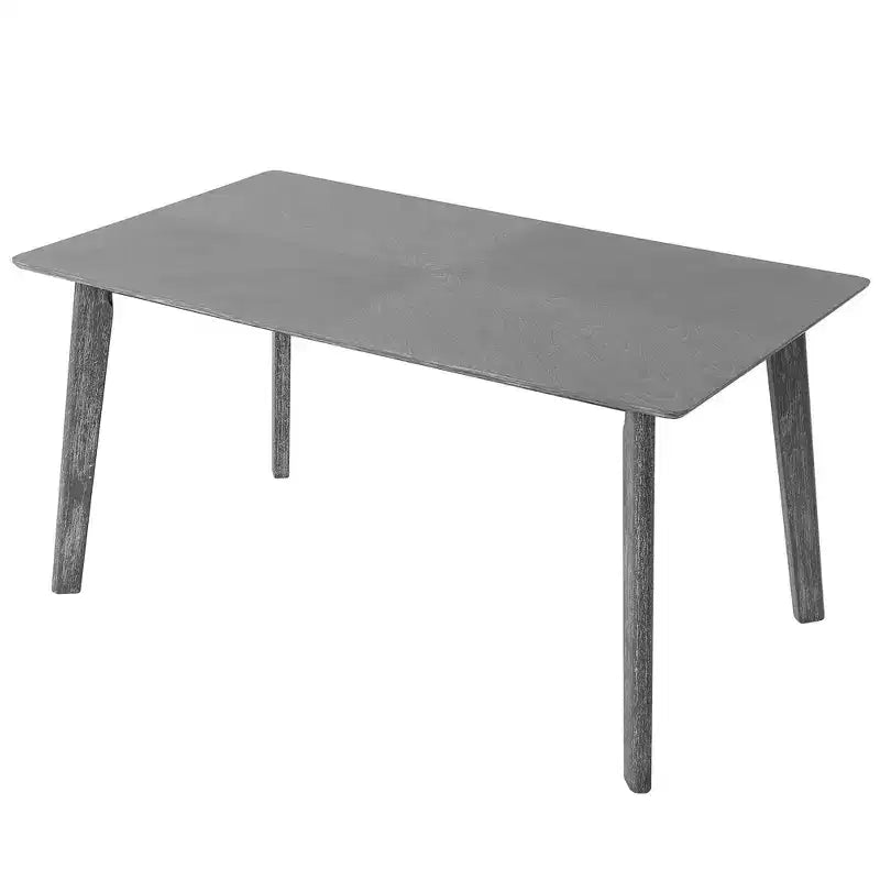Table de salle à manger, table de cuisine de 152 cm pour 4-6 personnes, grande table de repas rectangulaire en bois pour salle à manger, bureau, salon