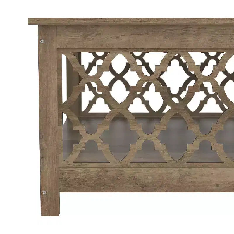 Table basse carrée avec rangement ouvert 34,8 L 34,9 P 17,1 H