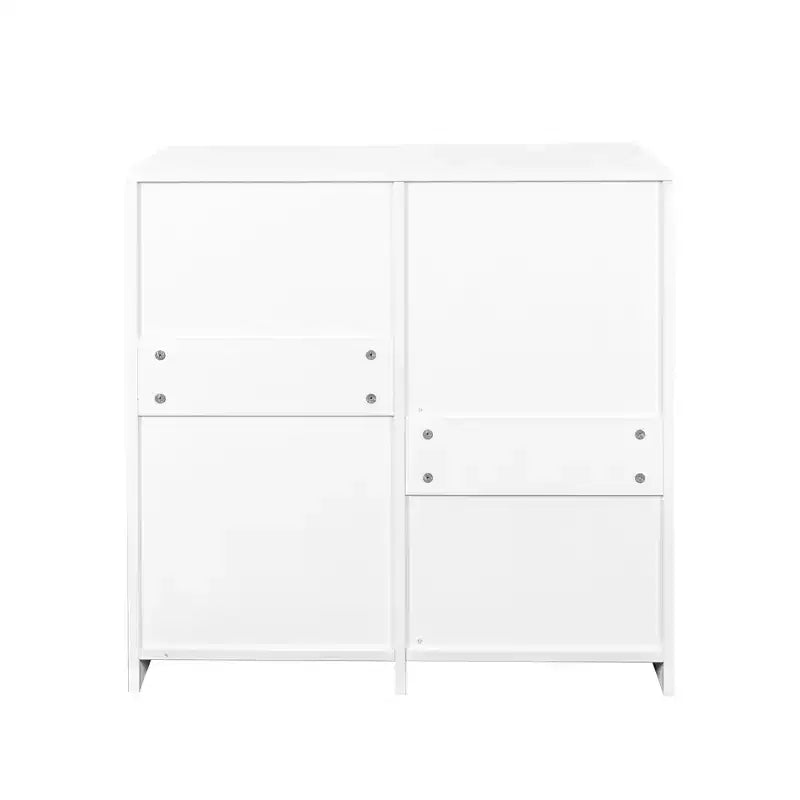 Meuble à linge avec panier à linge inclinable et 3 niveaux de rangement