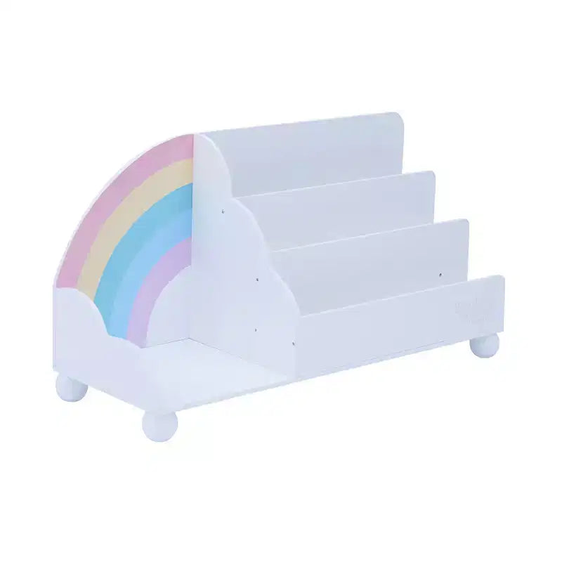 Étagère de présentation en bois à 3 niveaux pour enfants, collection Rainbow