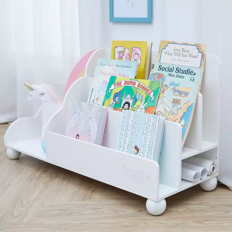 Étagère de présentation en bois à 3 niveaux pour enfants, collection Rainbow