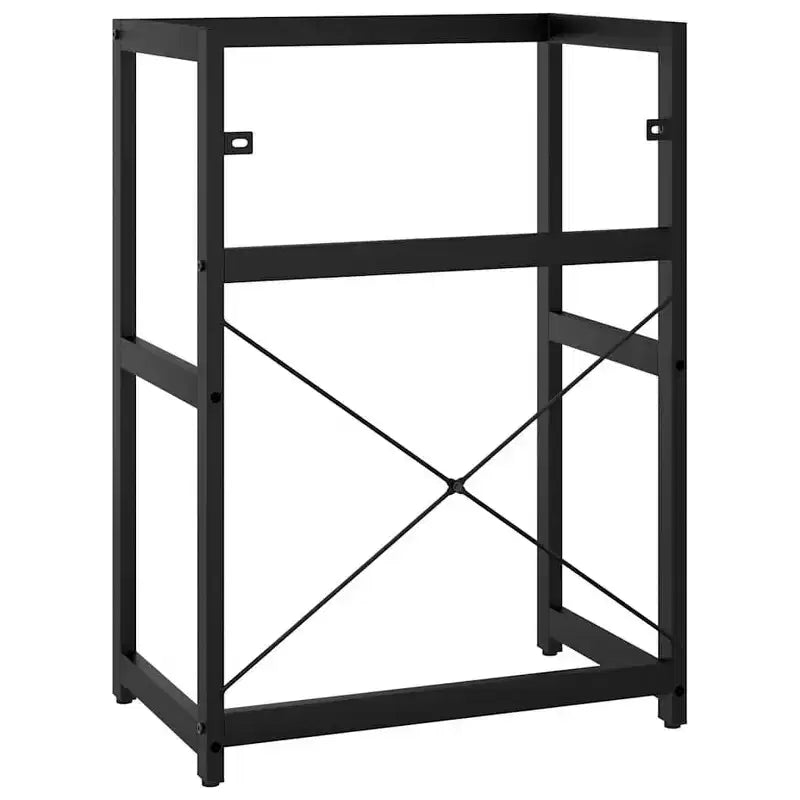 Cadre de lavabo noir en fer thermolaqué 23.2x15.0x32.7 po