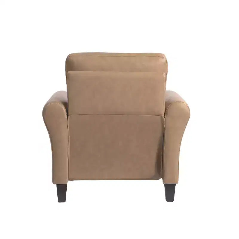 Chaise en similicuir marron clair