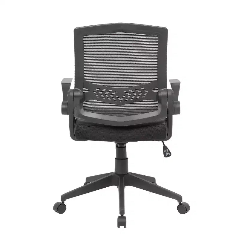 Fauteuil de bureau en maille Flip Arm noir - : pneumatique, pivotant, rembourré, capacité de 125 kg